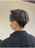 40代50代メンズ白髪ぼかしハイライト ツイストスパイラル