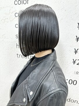 モリオ フロム ロンドン サッポロファクトリー店(morio FROM LONDON) 【morio札幌】札幌ショートボブ　大人かわいい黒髪ぱつっとボブ
