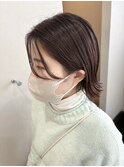 ボブ×オレンジブラウンカラー