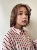 ボブ×インナーピンク