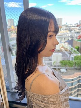 ヒョンミョン ライズバイレボ 取手店(hyon myon/RISE by REVO) レイヤーカット/デザインカラー/オリーブベージュ[取手/取手駅]