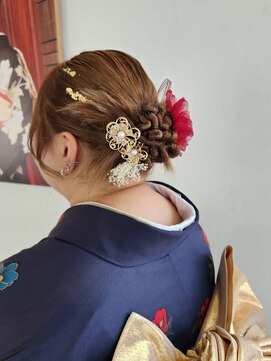 榮(Salon de 榮) 成人式前撮り　×　カチモリヘア