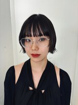 レコ 渋谷(LECO) ワイドバング黒髪ミニボブ