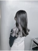 インナーカラー/イヤリングカラー/韓国風ヘア/グレージュ