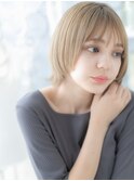 透明感ミルクティーアッシュ小顔ウルフカットh4上尾10代20代30代