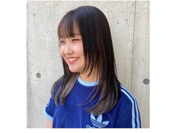 L'FLAME by one Lovest　長野駅 ケアブリーチ/ダブルカラー 顔周りレイヤー/髪質改善