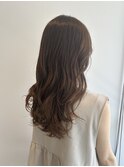 大人ゆるふわロング/グレイヘアもしっかり染めてベージュカラー