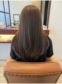 ナチュラル艶ロング×シアーバング