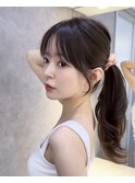 韓国レイヤー/韓国風/ボブ/髪質改善/黒髪/ブリーチなし〔池袋〕