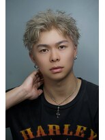 メンズサロン ゴールド 名古屋(GOALD)&nbsp;スパイキーショート/ホワイトミルクティー