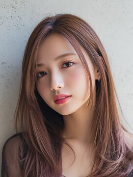 サロンドアイ(salon de i) ピンクベージュロング×艶ストレート