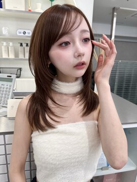 サンドレオ 新宿店(sand Leo) ミディアムレイヤーカット/髪質改善/韓国/前髪/新宿/ブリーチ