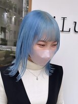 イル(iLu.)&nbsp;ペールブルー/切りっぱなしロブ