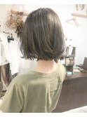 【Marl】オリーブグレージュカラーの無造作外ハネボブ♪