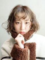 ゆるふわボブ_くびれヘアツートンカラーアースカラー_9092