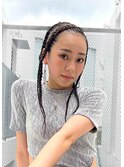 コーンロウ・ブレイズ・成人式、成人式ヘア、dleague・chiharu