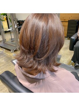 ヘアサロン ピース(hair salon PIECE) ミディアムボブ くびれヘア ベージュカラー