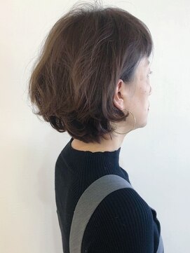 リコ(LIKO) 大人のふんわりショートボブ☆デジタルパーマ/明るい白髪染め