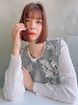 メーヴェ(Mowen) mowen 南堀江　丸みショート×オリーブカラー×大人可愛い