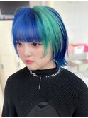 【相性抜群！】鮮やかなブルー×ミントグリーンのデザインカラー