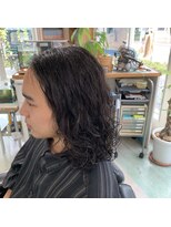 スペースシグマ 理容 美容 メンズロングボブパーマ