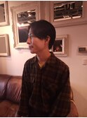 メンズの前下がりショートヘアー
