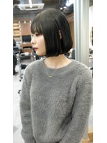 イオエ 梅田(ioe) 外ハネボブ /ミディアムストレート /ニュアンスカラー/髪質改善