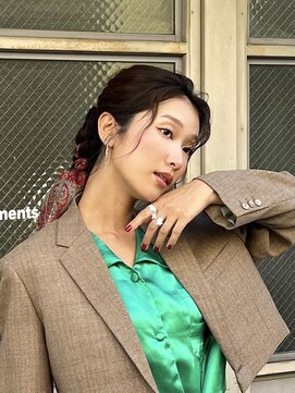 ワン エイティー ディグリース 恵比寿(180°One Eighty Degrees.) スカーフヘアアレンジ/大人スタイル