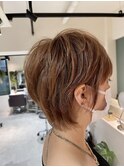 saraju サブリ　ショートレイヤー　ポイントパーマ