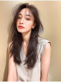 ロングレイヤー/レイヤーカット/韓国風ヘア/ハッシュカット