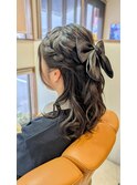 編み込みヘアアレンジ