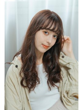 ローレン(LOREM) アプリコットオレンジ【撮影】ゆる巻きウェーブ8.9