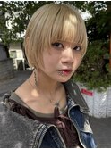 ハイトーンショート前髪カットショートボブ髪質改善