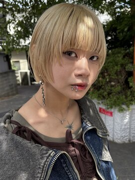 ヒューマン トシマエン 練馬 豊島園(HUMAN) ハイトーンショート前髪カットショートボブ髪質改善