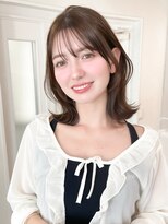 レア 表参道(L'ea)&nbsp;大人ガーリー ダークアッシュ似合わせカットミディアムレイヤー