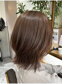 暗髪からでも叶う、明るめ透明感カラー♪