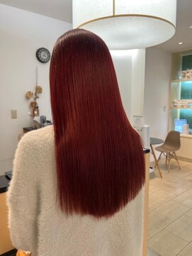 アールヘアーデザイン 藤が丘(r hair design) サラツヤロングベージュカラーブリーチしない透明感カラー