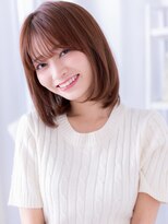 カバーヘア 上尾西口店(COVER HAIR)&nbsp;ブリーチなし艶髪モカブラウン切りっぱなしくびれミディ20代30代