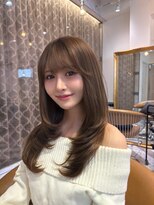 ロンドアベニール 北千住(Lond avenir)&nbsp;ダークパープル/レイヤーボブ/顔周りレイヤー/ミルクブラウン