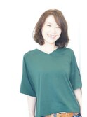 ミディアムふわボブ