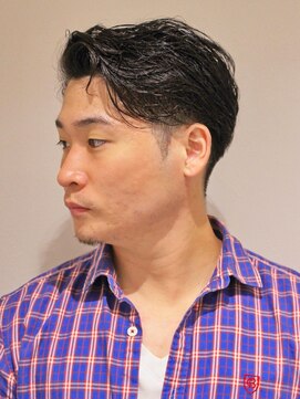 ロワジール(Loisirs) 七三ツーブロックかきあげアップバング