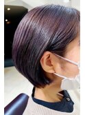 ショートボブパープルガーネット