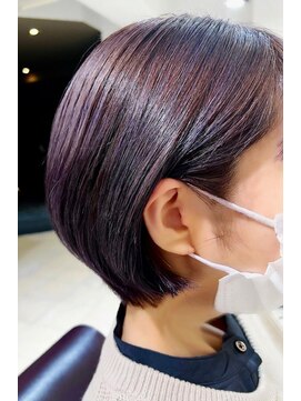 ネオリーブ チッタ 阿佐ヶ谷店(Neolive citta) ショートボブパープルガーネット