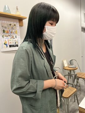 ヌープヘアーアイス(NUUP.hair ici) つやつやモスグリーン