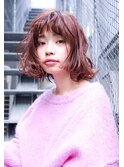 【kate 大宮】おしゃれ三角ボブxペチュニアピンク