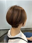 大人かわいい丸みショートボブ