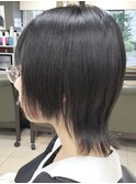 大人可愛いミディアムレイヤー/ツヤツヤ/小顔効果/30代40代50代