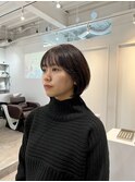 グレーベージュ/ショートヘア［表参道/髪質改善/ハイライト］