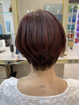 アッシュ 仙川店(Ash) 30代40代50ハンサムショート レッドブラウン 細毛ボリュームUP