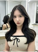 黒髪ネビージュ　イメチェン　くびれヘア　夏のヘアアレンジ